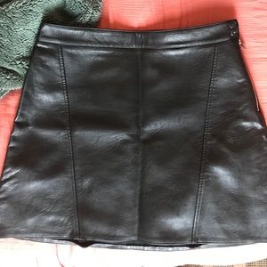 Black Zara “Leather” mini skirt